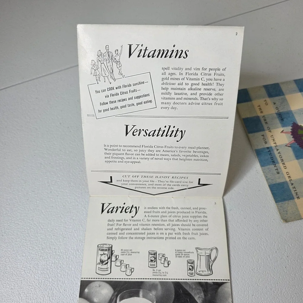 Vintage 50-60s MCM Recipe Booklets Knox Armour Florida Citrus Lot of 4 Retro